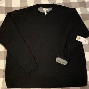 NWT women’s BP black ribbed lightweight pullover sweatshirt | 2XL